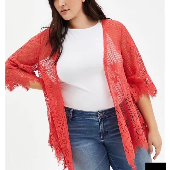 NWT Plus Size torrid Open-Front Scalloped Lace, Size 1 (14/16) - Picture 8 of 10